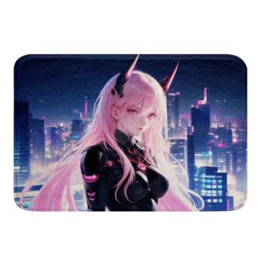 Imagem de Erosebridal Tapetes de banheiro de anime japonês 40,6 cm x 61 cm, tapete de banho de anime kawaii, estilo japonês, tapetes de entrada de animação japonesa, para meninos, adolescentes, adultos