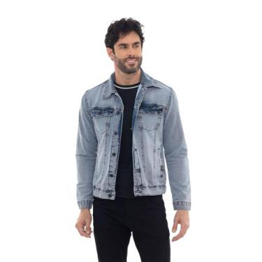 Imagem de Jaqueta  Masculina Jeans Casual Casaco Básico Homem Classico - Black j