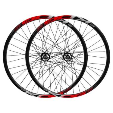 Imagem de Par Roda aro 29 KOG 36F com cubo cassete rolamentado, Preto, Vermelho