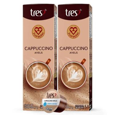 Imagem de 2x Cápsula de Café Tres 3 Corações Cappuccino Avelã 10 Unidades, Cappu