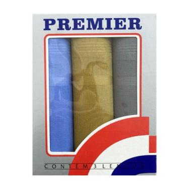 Imagem de Kit 3 Lenços Social Masculino 39cm x 39cm - Presidente, 2315-4