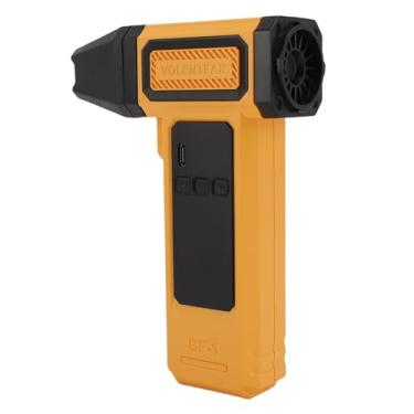 Imagem de Luocute Duster de Ar Elétrico Sem Fio, de Energia Eólica de 9 Engrenagens, Exibição Digital LED, Espanador de Ar Comprimido de Soprador de Poeira Recarregável para Teclado, Iluminação (Amarelo)