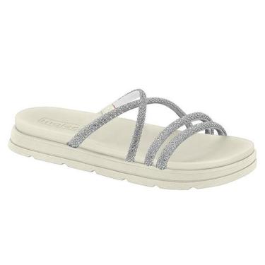 Imagem de Sandália Feminina Papete Moleca Nova Tiras Strass Brilho Pedrinhas ORI