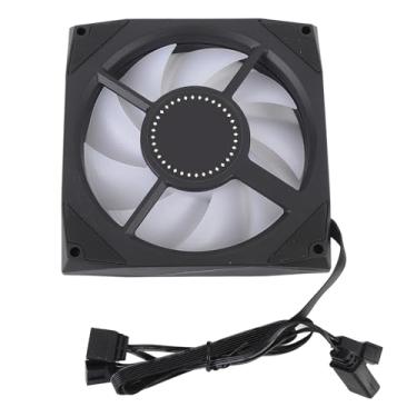 Imagem de Ventilador de Caixa de 120 Mm para PC, fã de 4 Pinos CPU Cooler Com Lâmina Reversa Pwm 5v 3 Pin Argb 800 a 1800rpm Argb Luz Síncão de Luz CPU CPU Cooler CPU Air Cooler para (Preto)