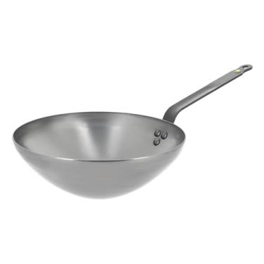 Imagem de De Buyer 5618.28 Wok de aço carbono, 28 cm (pacote com 1), metálico