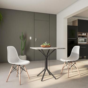 Imagem de Mesa de Jantar Quadrada Tabita Preta 70 cm