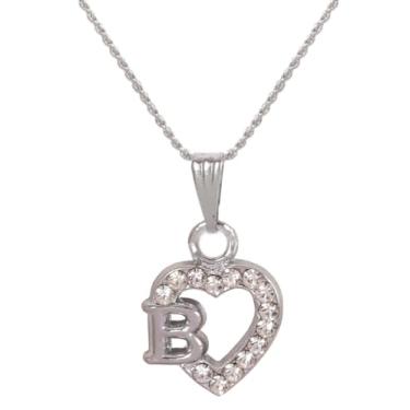 Imagem de Touchstone Bollywood indiano feito à mão com letra do nome do alfabeto amor expressivo strass branco designer joia grossa fofa corrente elegante pingente em tom prata para mulheres, Metal, Sem Pedra