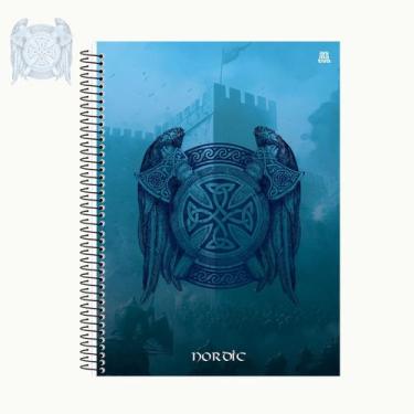 Imagem de Caderno Universitário 10 matérias Nordic capa dura 160 fls - Animativa