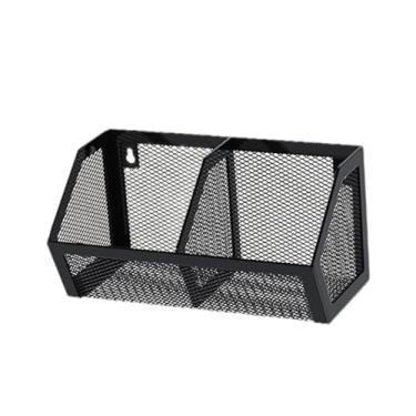 Imagem de Generic Cesta de parede suspensa, porta-tempero, suporte de parede, organizador de cozinha versátil e elegante, cesta de armazenamento para sala de jantar, Grade 2 Preta
