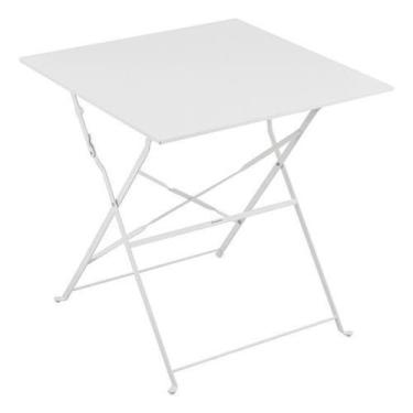 Imagem de Mesa Dobravel Quadrada Jardim Varanda 71X70X70Cm Aço - Naterial