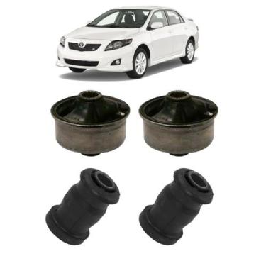 Imagem de Kit 4 Bucha Bandeja Dianteira Toyota Corolla e Fielder 03/.. - Solupe 