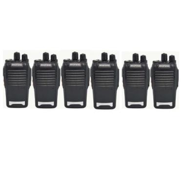 Imagem de Kit 6 Walkietalkie Baofeng Radio Comunicador Alto Alcance Ho
