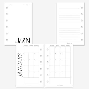 Imagem de MAY PAPER CO. Recarga de agenda mensal clássica de bolso 2026, agenda mensal em duas páginas para filofax de bolso e agenda de 6 anéis LV PM (meses separáveis, início de segunda-feira)
