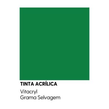 Imagem de Tinta Semibrilho Premium Verdes - Vitacryl, Grama Selvagem, 3,6 lts