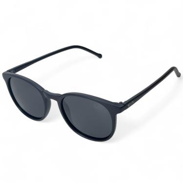 Imagem de ÓCULOS DE SOL SOLON GLASSES REDONDO PRETO POLARIZADO PROTEÇÃO UV400 + CASE RIGIDA + FLANELA + LIMPA LENTES