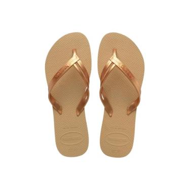 Imagem de Chinelo, Havaianas, Feminino, Elegance, 35 e 36, Dourada
