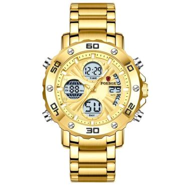 Imagem de Relógio Digital Masculino de Quartzo Esportivo Militar em Aço Inoxidavel Impermeavel