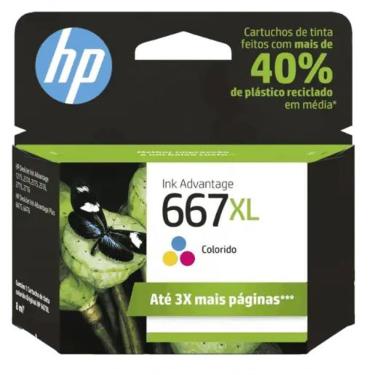 Imagem de Cartucho Original Hp 667xl Color