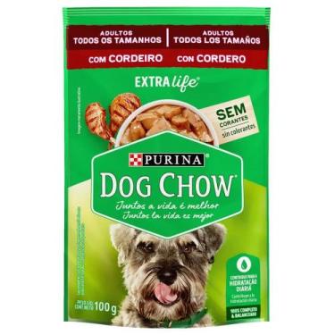 Imagem de Ração Úmida Sachê Dog Chow Sabor Cordeiro para Cães Adultos de Todos o
