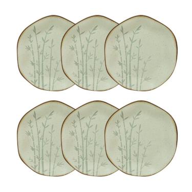 Imagem de Conjunto 6 Pratos De Sobremesa 21,5 Cm Ryo Bambu Porcelana Oxford