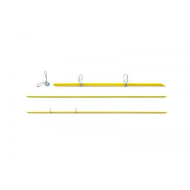 Imagem de 10 un vareta fibra de vidro 120 cm + 30 un clips metal cerca - ZEBU