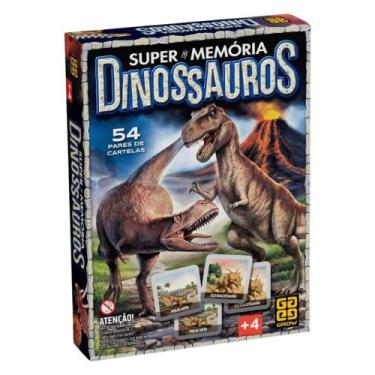 Imagem de Brinquedo Jogo de Cartas Supermemória Dinossauros Grow - 04210