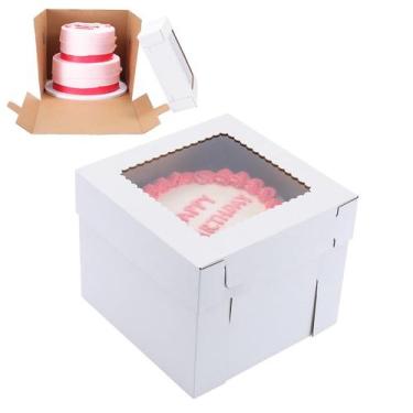 Imagem de Caixas de bolo Huoshange Tall for Tier Cakes 30x30x25cm, pacote com 10
