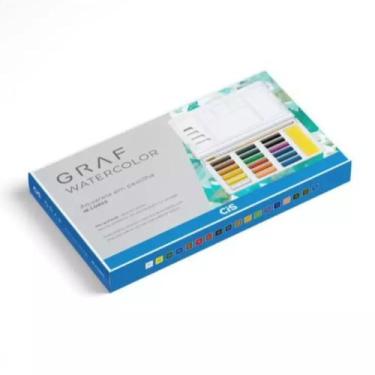 Imagem de Cis Graf Watercolor Aquarela em Pastilha 18 Cores