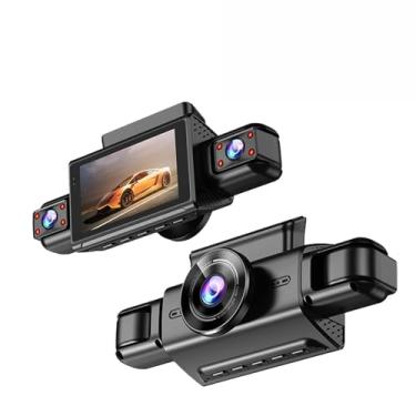 Imagem de Dpofirs Dash Cam Front e Traseiro, Câmera de Traço 2K HD para Carros, Tela de 3 Polegadas, Cartão de Memória de 64 GB, Angular Ampla 170 °