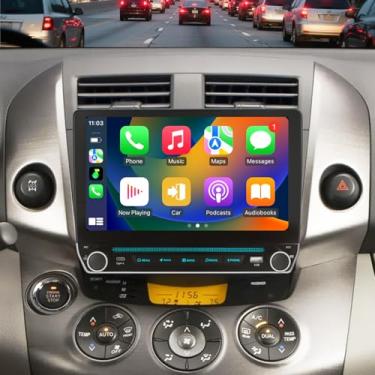 Imagem de Toyota RAV4 2006 2007 2008 2009 2010 2011 2012 rádio de carro, tela sensível ao toque de 10,1 polegadas, carplay sem fio e estéreo automotivo Android atualizado com Bluetooth 5.0 GPS Navi WiFi SWC FM