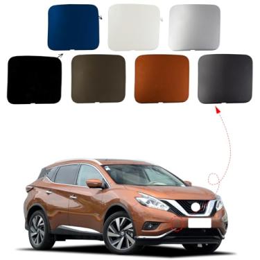 Imagem de CZShiYue Tampa do gancho de reboque do para-choque dianteiro do carro olho de reboque para Nissan Murano 2015 2016 2017 2018 622A0-5AA1H (branco pérola, lado direito do passageiro)