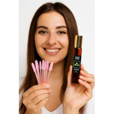 Imagem de Óleo de Rícino Roll-on Ozonizado 10ml Kit 3 Por 2! Ganhe +10 Pincel Sobrancelha – Cabelos Mais Fortes, Saudáveis e Nutridos