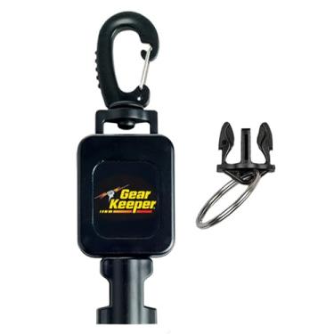 Imagem de Retrator de luz de mergulho médio com trava Gear Keeper - Equipamento de mergulho com suporte médio, clipe giratório e acessório de anel dividido QC-II - Acessórios de mergulho - Feito nos EUA