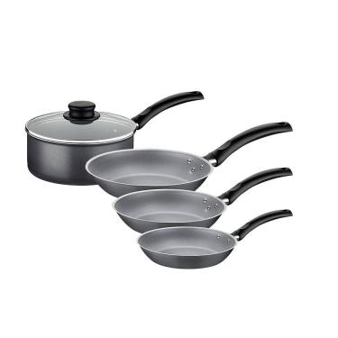 Imagem de Panela Turim Alumínio Chumbo Antiaderente 18cm 1,4l Ptc + Jogo de Frigideiras - Tramontina