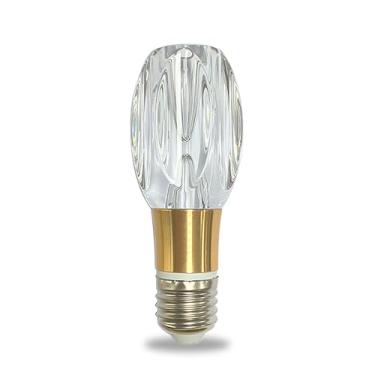 Imagem de Lâmpada LED E26 5W, 85-265V 6000K luz branca de parafuso Edison, lâmpada decorativa de atmosfera para casa/restaurante, lâmpada estilo cristal imitação base E26, luzes decorativas profissionais (1