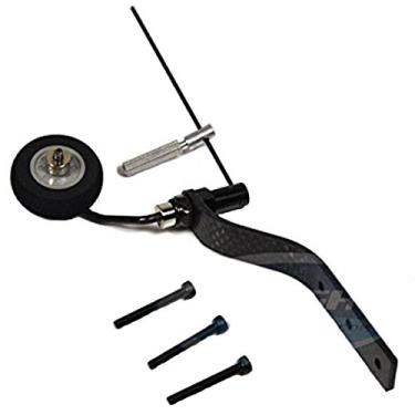 Imagem de Carbon Fiber Tail Wheel Landing Gear Sponge Wheel Set for 20cc Gas RC Plane Airplane