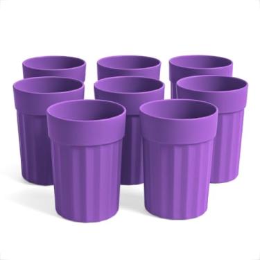 Imagem de Jogo plástico do copo 350ML para o partido diário da escola(Roxo)