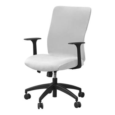 Imagem de Lzyjckh Capas elásticas para cadeiras de escritório Capa para cadeira de escritório e mesa de computador Proteção antiderrapante, removível e lavável para escritório e casa,Light gray