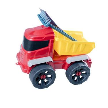 Imagem de Kit Brinquedo Praia Caminhão Truck Pazinha Rastelo Praia - AMAR E