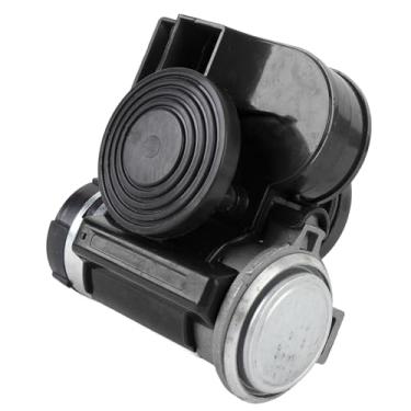 Imagem de Akozon Buzina de Carro 115dB Sound Metal ABS DC12V Horn para Automóveis para Automóveis para Automóveis (Preto)