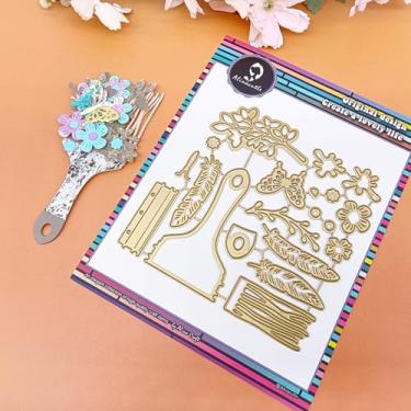 Imagem de Alinacutle Merry Christmas Dies corte de metal cortado para artesanato em papel, cartão feito à mão, faça você mesmo, álbuns de fotos, presente e scrapbook, agenda de agenda, modelo de livro de