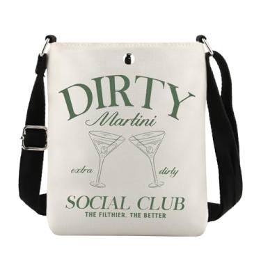 Imagem de Lywjyb Birdgot Bolsa tiracolo Dirty Martini com tema de coquetel, presente de despedida de solteira, mercadoria para amantes de Martini, Martini Social Club Xk, Casual