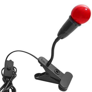 Imagem de Luz de segurança para câmara escura, lâmpada de mesa LED vermelha com clipe, ajustável em 360 graus, adequada para processamento de filme B & W e papel de impressão P&B (1W)