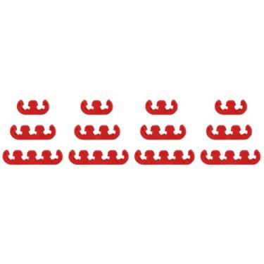 Imagem de 12 PÇS/CONJUNTO 7 mm 8 mm 8,5 mm 8,8 mm 8,8 mm Separadores de vela de ignição de motor de carro Suporte de separadores de fio de ignição vermelho