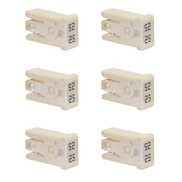 Imagem de Wogomz 6 peças 25A 32V Mini Kit de fusíveis de cartucho automotivo com fenda MCASE, 15 Amp Micro cartucho fusíveis, mini caixa em forma de caixa de baixo perfil ranhurado fusíveis de carro