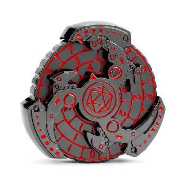 Imagem de HTSHO Spinner Dice, Metal DND Dice Spinner, Roulette Wheel Dices for Dungeons and Dragons, RPG Role Playing Game (Red)