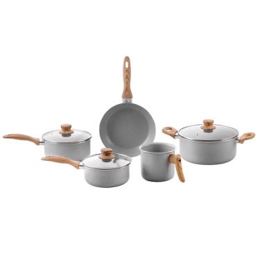 Imagem de Conjunto de Panelas 5 Peças Brinox Life Easy com Antiaderente Cerâmico - Cinza 