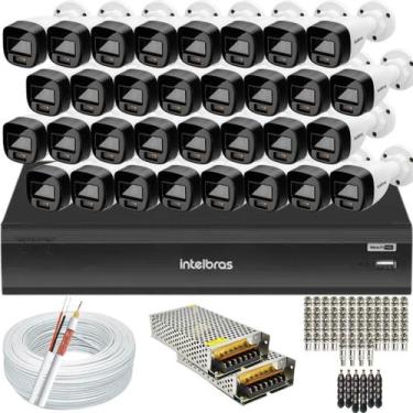 Imagem de Kit 32 Câmeras de Segurança Full Color Vhd 1220 B Intelbras Dvr Inteli