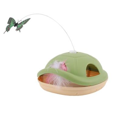 Imagem de Asixxsix Brinquedo de Gato Interativo, Bola Rotativa Automática Com Jogo de Toupeira para Gatos Internos, Brinquedo de Gatinho Self Play, Teaser Eletrônico Ativado por Movimento