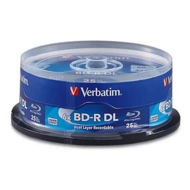 Imagem de Mídia Blu-Ray 6X Lisa Verbatim Bd-R Dl 50Gb - 10 Unidades